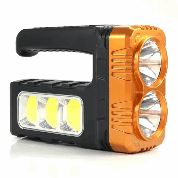 Lampe Torche LED Multifonction avec Recharge Solaire et USB
